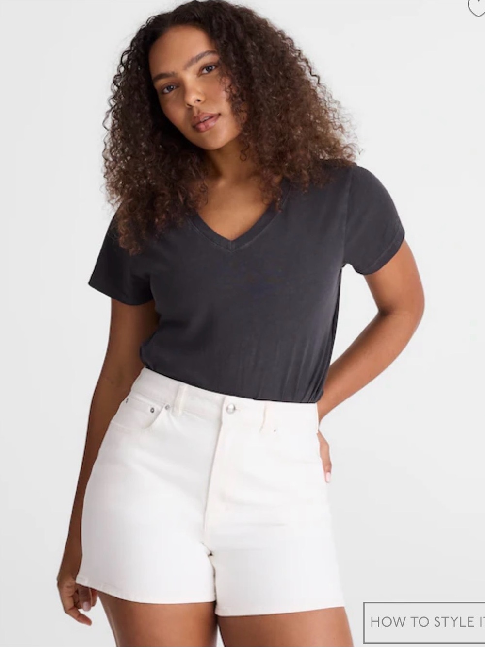 Madewell Curvy Women's High-Rise White Denim Shorts size 29